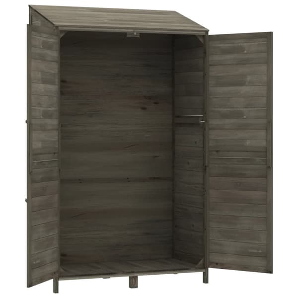 vidaXL Trädgårdsbod antracit 102x52x174,5 cm massivt granträ - Förråd & Redskapsbodar