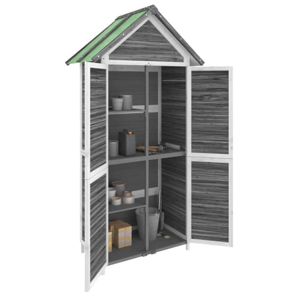 vidaXL Puutarhavaja harmaa 89x52,5x175 cm täysi mänty - Pihavajat