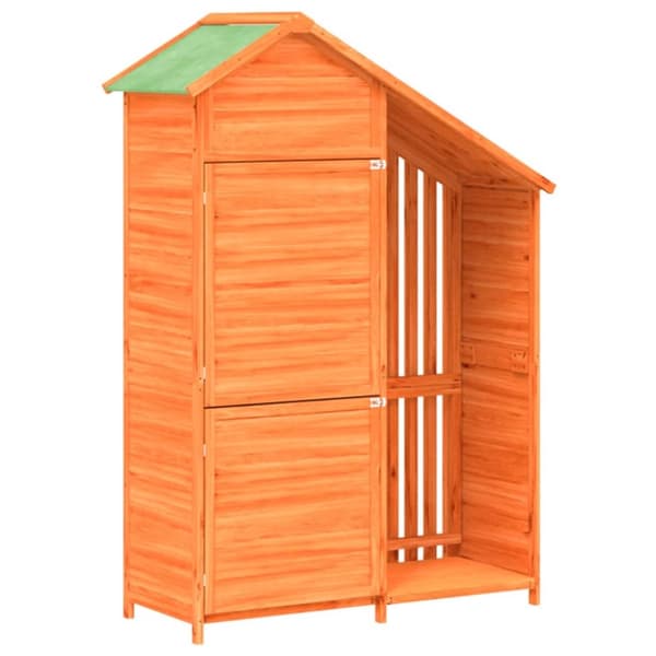 vidaXL redskabsskur til haven 120x53,5x170 cm massivt fyrretræ brun - Skure & Redskabsskure