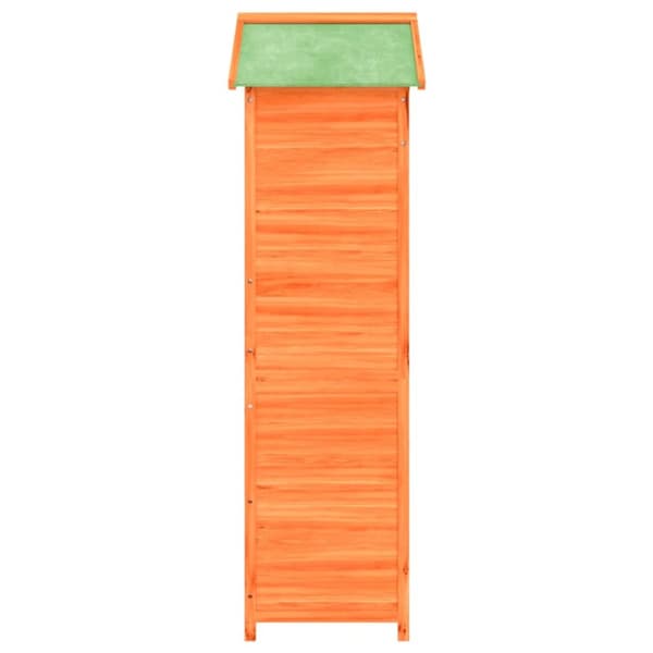vidaXL redskabsskur til haven 120x53,5x170 cm massivt fyrretræ brun - Skure & Redskabsskure