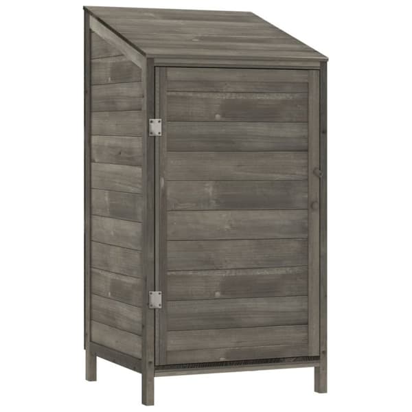 vidaXL haveskur 55x52x112 cm massivt grantræ antracitgrå -  Skure & Redskabsskure