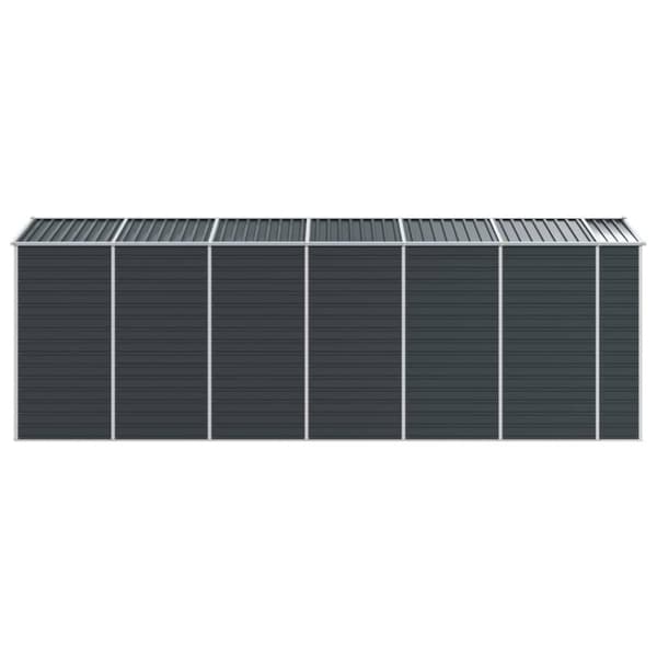 vidaXL haveskur 191x555x198 cm galvaniseret stål antracitgrå -  Skure & Redskabsskure