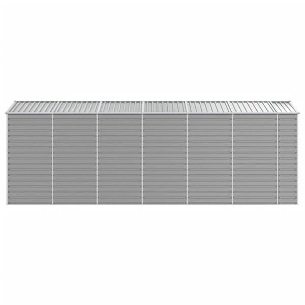 vidaXL haveskur 191x555x198 cm galvaniseret stål lysegrå -  Skure & Redskabsskure