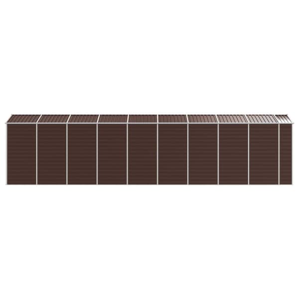 vidaXL haveskur 191x810x198 cm galvaniseret stål brun -  Skure & Redskabsskure