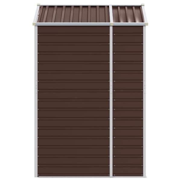 vidaXL haveskur 191x130x198 cm galvaniseret stål brun -  Skure & Redskabsskure