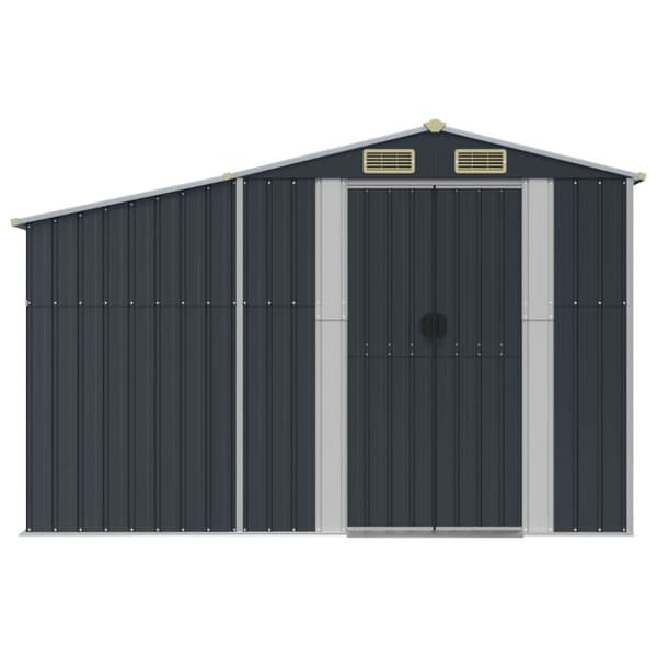 vidaXL haveskur 277x279x179 cm galvaniseret stål antracitgrå - Skure & Redskabsskure