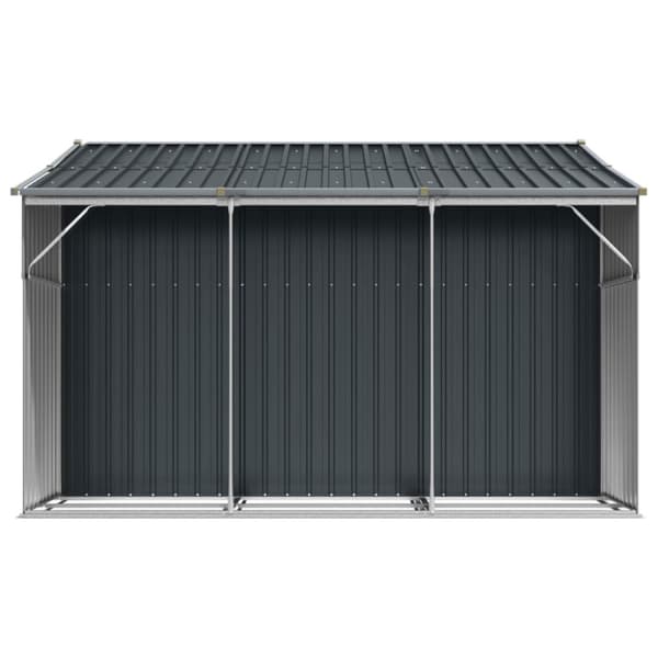 vidaXL haveskur 277x279x179 cm galvaniseret stål antracitgrå - Skure & Redskabsskure