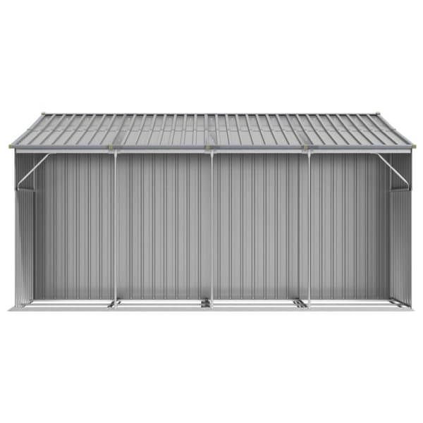 vidaXL haveskur 277x365,5x179 cm galvaniseret stål grå -  Skure & Redskabsskure