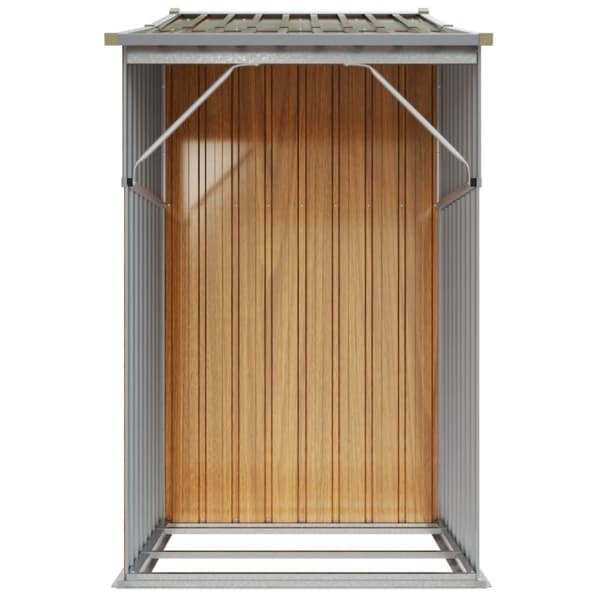 vidaXL haveskur 277x93x179 cm galvaniseret stål brun -  Skure & Redskabsskure