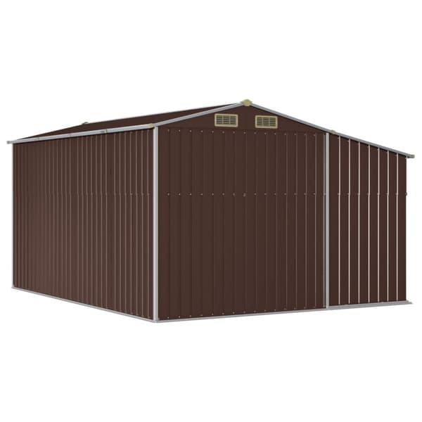 vidaXL haveskur 277x365,5x179 cm galvaniseret stål brun -  Skure & Redskabsskure