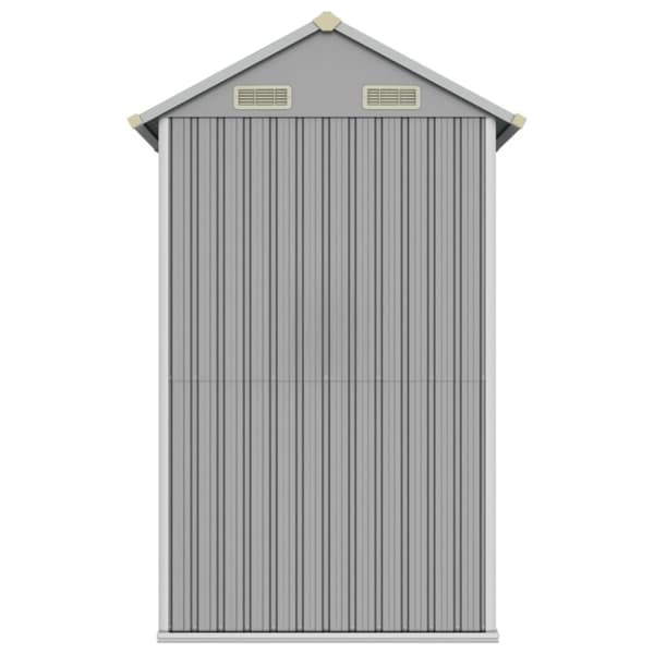vidaXL haveskur 192x152,5x237 cm galvaniseret stål lysegrå -  Skure & Redskabsskure