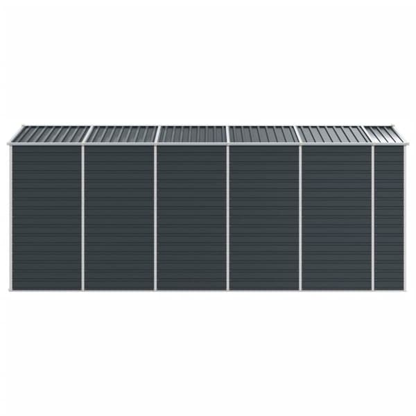 vidaXL haveskur 191x470x198 cm galvaniseret stål antracitgrå -  Skure & Redskabsskure