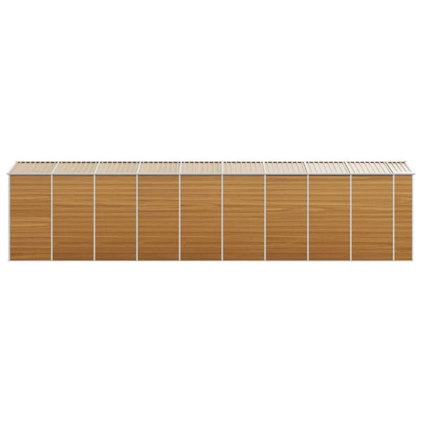 vidaXL haveskur 191x810x198 cm galvaniseret stål lysebrun -  Skure & Redskabsskure