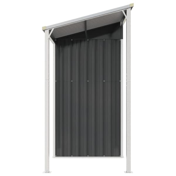 vidaXL Puutarhavaja lisäkatolla antrasiitti 277x110,5x181 cm teräs -  Pihavajat