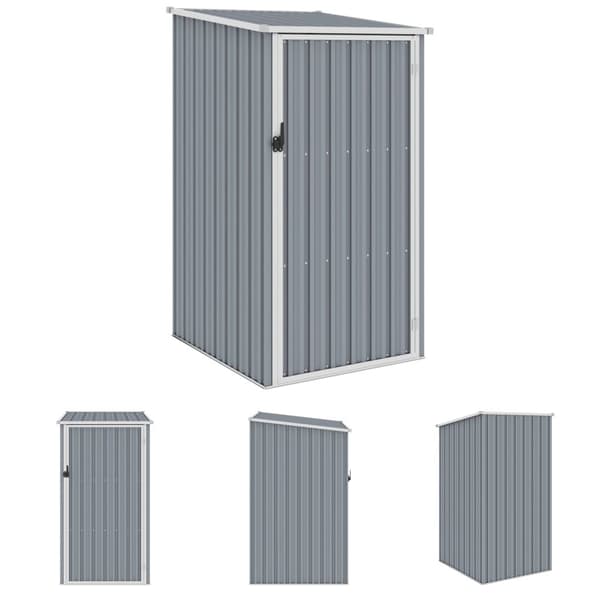 The Living Store haveskur 87x98x159 cm galvaniseret stål grå -  Skure & Redskabsskure