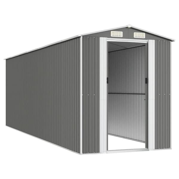 The Living Store Puutarhavaja vaaleanharmaa 192x606x223 cm galvanoitu teräs -  Pihavajat