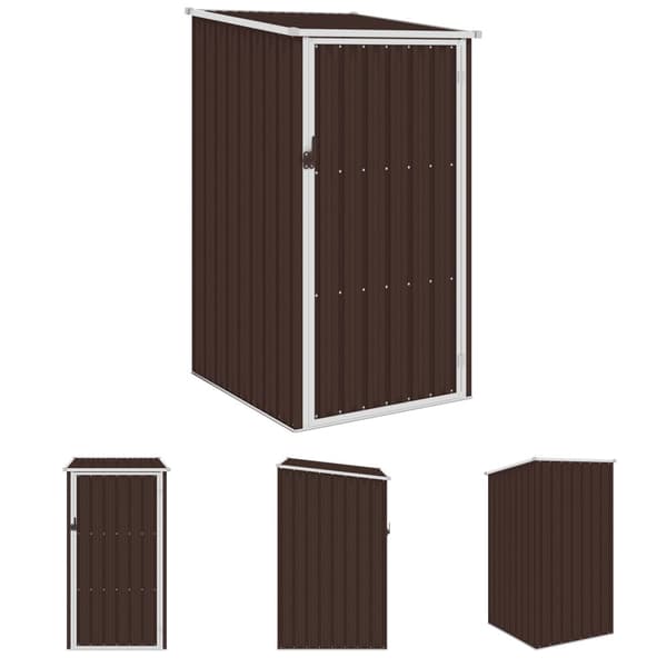 The Living Store haveskur 87x98x159 cm galvaniseret stål brun -  Skure & Redskabsskure