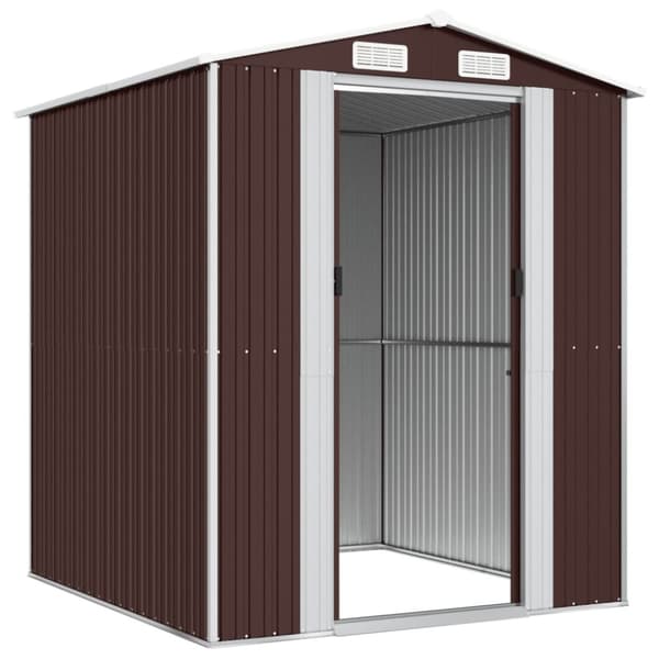 The Living Store haveskur 192x191x223 cm galvaniseret stål mørkebrun -  Skure & Redskabsskure