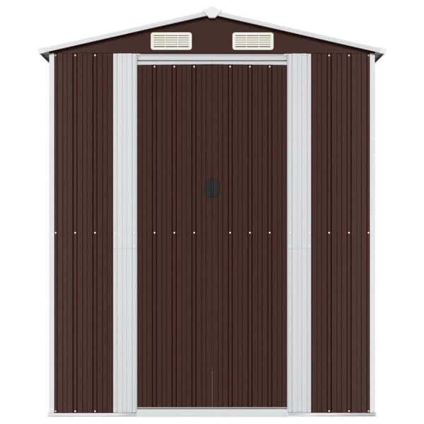 The Living Store haveskur 192x440x223 cm galvaniseret stål mørkebrun - Skure & Redskabsskure