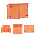 Miniatyrbillede 1 af 11: The Living Store opbevaringsskur til haven 120x50x91 cm træ -  Skure & Redskabsskure