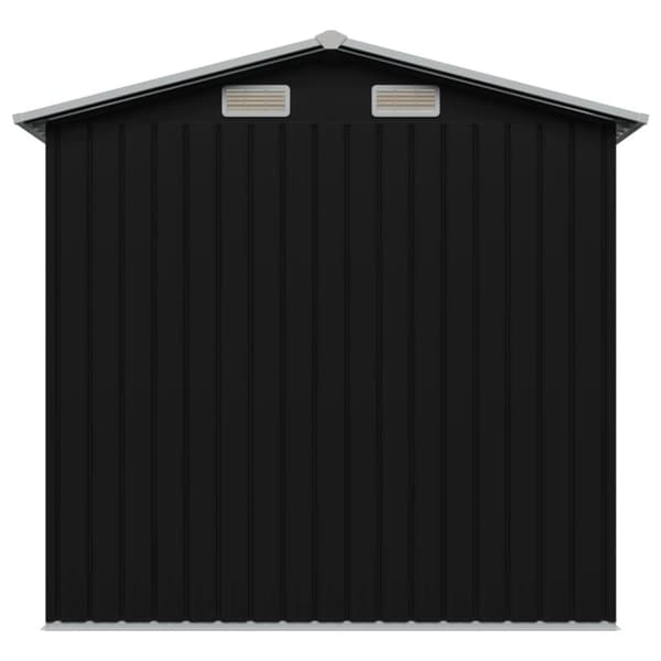 The Living Store opbevaringsskur til haven 204x132x186 cm stål antracitgrå -  Skure & Redskabsskure