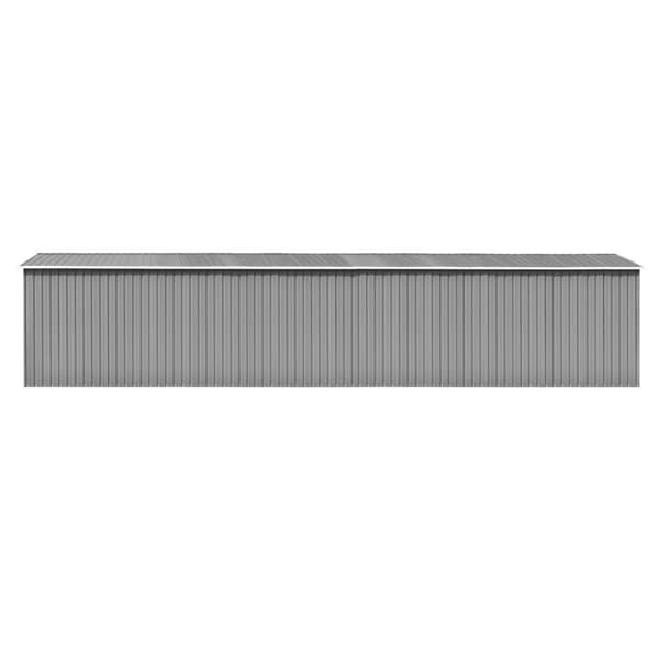 The Living Store haveskur 257x990x181 cm galvaniseret stål grå -  Skure & Redskabsskure