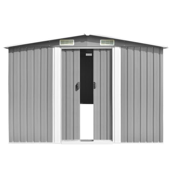 The Living Store haveskur 257x990x181 cm galvaniseret stål grå -  Skure & Redskabsskure