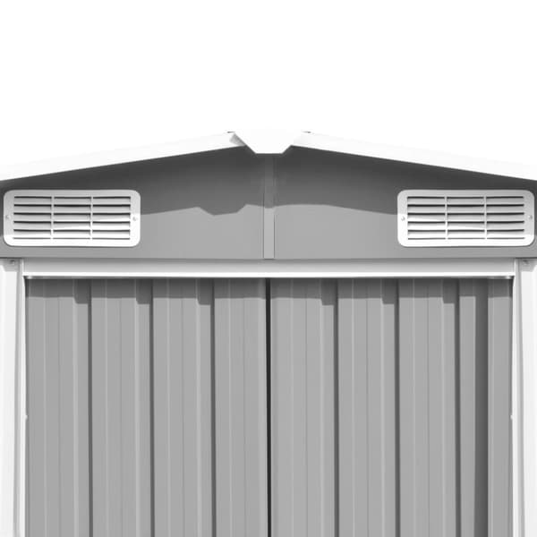 The Living Store haveskur 257x990x181 cm galvaniseret stål grå -  Skure & Redskabsskure