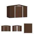 Miniatyrbillede 1 af 9: The Living Store opbevaringsskur til haven 257x205x178 cm stål brun -  Skure & Redskabsskure