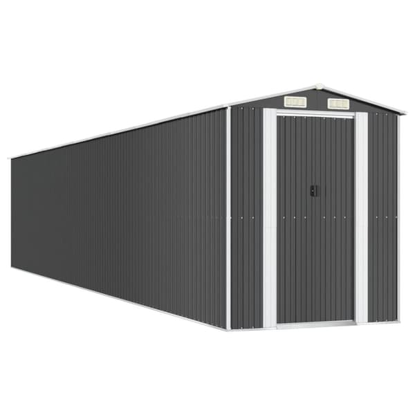 The Living Store haveskur 192x1021x223 cm galvaniseret stål antracitgrå -  Skure & Redskabsskure