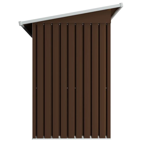 The Living Store opbevaringsskur til haven 194x121x181 cm stål brun -  Skure & Redskabsskure