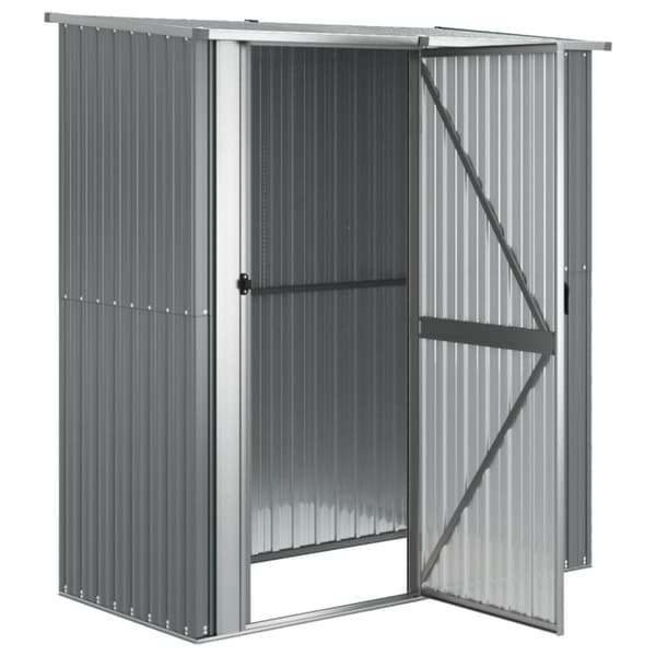 The Living Store haveskur 180,5x97x209,5 galvaniseret stål grå -  Skure & Redskabsskure