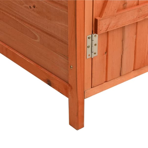 The Living Store Redskapsbod 136x75x160 cm massivt granträ -  Förråd & Redskapsbodar