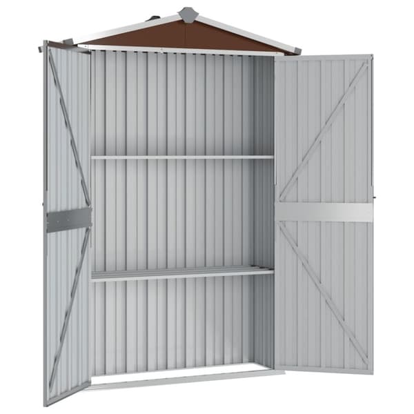 The Living Store Puutarhavaja ruskea 116x45x175 cm galvanoitu teräs -  Pihavajat