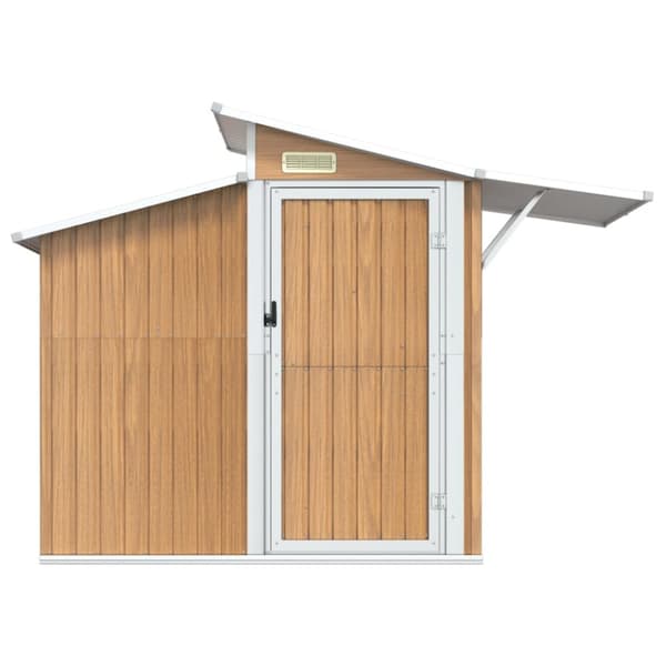 The Living Store haveskur 270x130x208,5 cm galvaniseret stål brun -  Skure & Redskabsskure