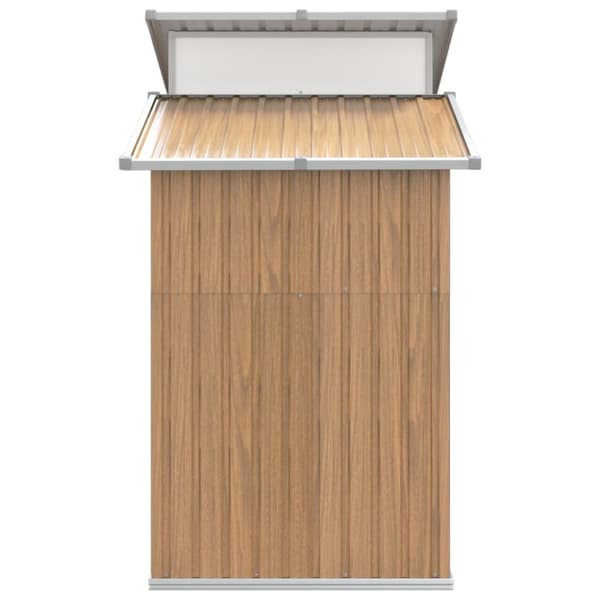 The Living Store haveskur 270x130x208,5 cm galvaniseret stål brun -  Skure & Redskabsskure