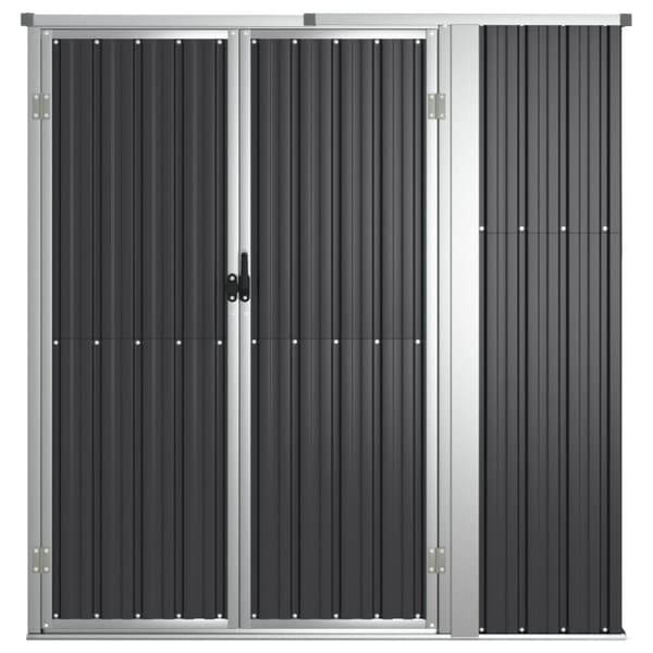 The Living Store redskabsskur til haven 161x89x161 cm galvaniseret stål antracit -  Skure & Redskabsskure