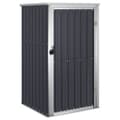 Miniatyrbillede 3 af 9: The Living Store redskabsskur til haven 88x89x161 cm galvaniseret stål antracit -  Skure & Redskabsskure