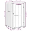 Miniatyrbillede 9 af 9: The Living Store redskabsskur til haven 88x89x161 cm galvaniseret stål antracit -  Skure & Redskabsskure