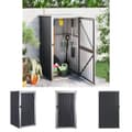 Miniatyrbillede 1 af 9: The Living Store redskabsskur til haven 88x89x161 cm galvaniseret stål antracit -  Skure & Redskabsskure