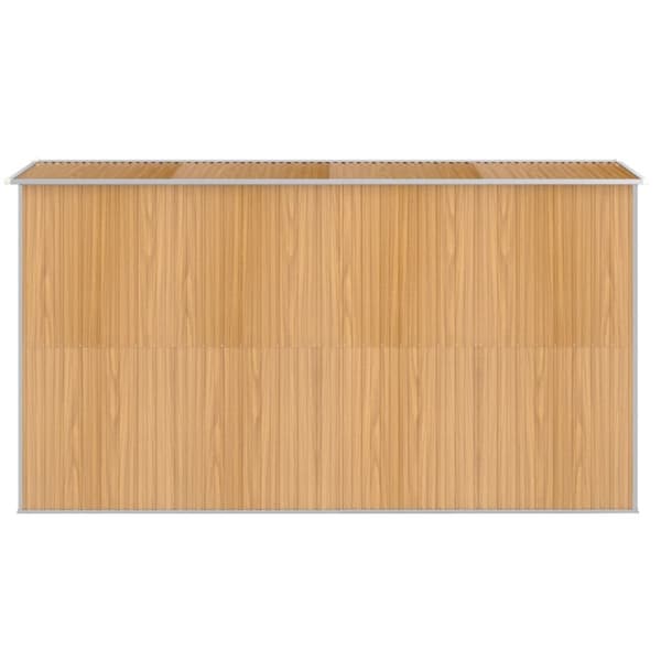 The Living Store haveskur 192x357x223 cm galvaniseret stål lysebrun -  Skure & Redskabsskure