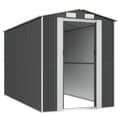 Miniatyrbillede 5 af 9: The Living Store haveskur 192x357x223 cm galvaniseret stål antracitgrå -  Skure & Redskabsskure