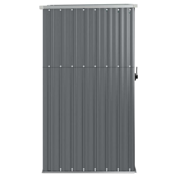 The Living Store redskabsskur til haven 88x89x161 cm galvaniseret stål grå -  Skure & Redskabsskure