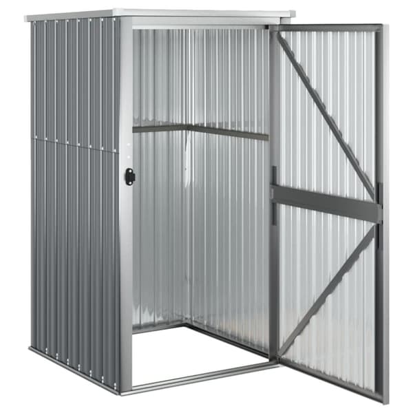 The Living Store redskabsskur til haven 88x89x161 cm galvaniseret stål grå -  Skure & Redskabsskure