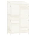 Miniatyrbillede 3 af 10: The Living Store haveskur 102x52x174,5 cm massivt grantræ hvid -  Skure & Redskabsskure