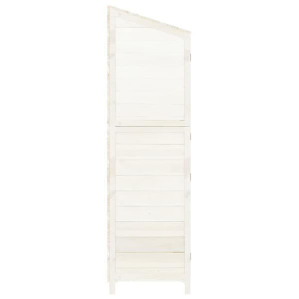 The Living Store haveskur 102x52x174,5 cm massivt grantræ hvid -  Skure & Redskabsskure