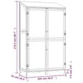 Miniatyrbillede 9 af 10: The Living Store haveskur 102x52x174,5 cm massivt grantræ hvid -  Skure & Redskabsskure