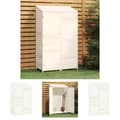 Miniatyrbillede 1 af 10: The Living Store haveskur 102x52x174,5 cm massivt grantræ hvid -  Skure & Redskabsskure