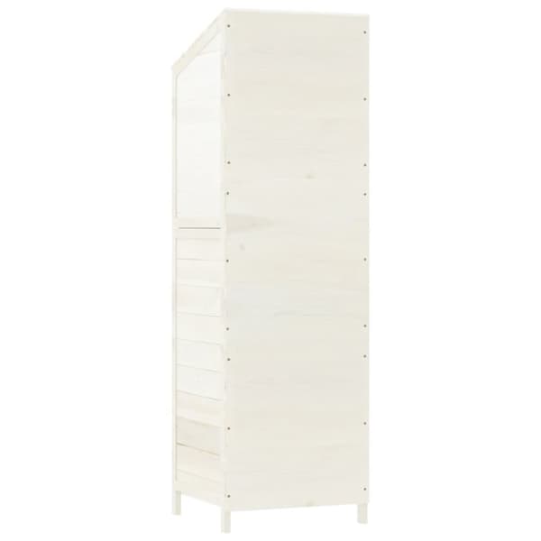 The Living Store haveskur 55x52x174,5 cm massivt fyrretræ hvid -  Skure & Redskabsskure