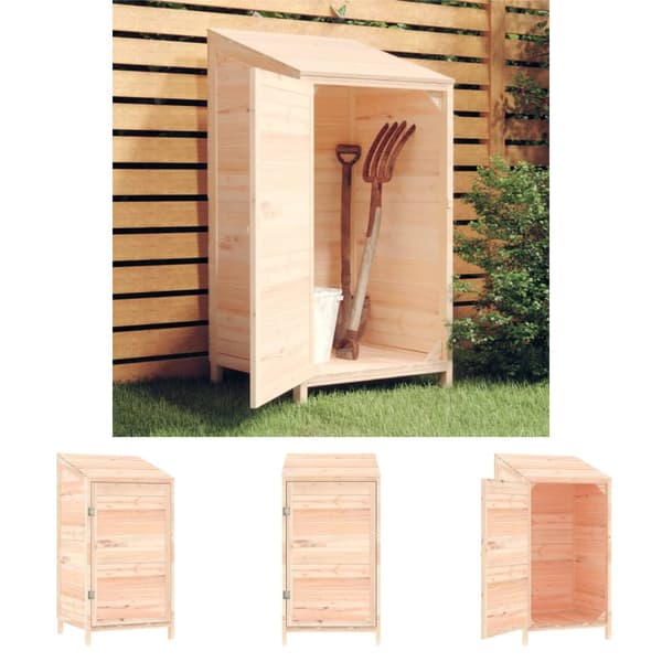 The Living Store Trädgårdsbod 55x52x112 cm massivt granträ - Förråd & Redskapsbodar